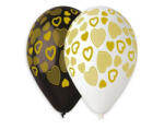 Godan Golden Hearts, Szív léggömb, lufi 5 db-os 13 inch (33 cm) (MLG323214)