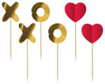 Godan XOXO díszítő pálca, topper 6 db-os (MLG172133)
