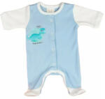  Hosszú ujjú vékony pamut rugdalózó Hello megérkeztem! kék (56)