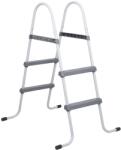 vidaXL Scară de piscină, gri, 84 cm, oțel (93804)
