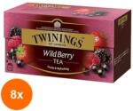 TWININGS Set 8 X Ceai Negru cu Aroma Fructe de Padure Twinings 25 x 2 g
