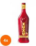 xuxu Set 4 x Lichior Capsuni & Vodka Xuxu 15% Alcool 0.7 l