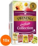 TWININGS Set 10 X Infuzie Mix 5 Gusturi Fructe si Plante Twinings 20 x 1.8 g