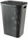 Curver Cos rufe, 2 manere, capac, plastic, antracit, 60 L, 44x35x60 cm, Infinity Recycled, Curver (2211414) - esell