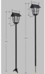 Flippy Decoratiune pentru gradina solar lamp tip stalp de iluminat (122941)