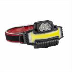  200w 1COB LED + 5LED + 2 piros/kék LED Fejlámpa Akkumulátorral USB - W685-5