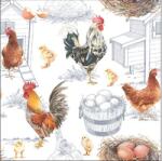 Ambiente Szalvéta 33x33cm 20db/csomag Chicken Farm, Csirke farm (AMB.13315875)