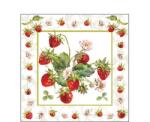 Ambiente Szalvéta 25x25cm 20db/csomag Fresh Strawberries, Friss eper (AMB.12514245)