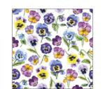 AMBIENTE Szalvéta 33x33cm 20db/csomag Pansy all over, Árvácska az egész (AMB.13314955)