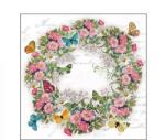 AMBIENTE Szalvéta 25x25cm 20db/csomag Wreath of Flowers, Virág koszorú (AMB.12514920)