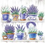 AMBIENTE Szalvéta 33x33cm 20db/csomag Lavender Range, Levendula cserepek (AMB.13308495)