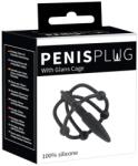  Penisplug - szilikon makk ketrec húgycsőkúppal (fekete) (05350520000)