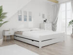  Pat dublu Culoare alb, IKAROS DOUBLE 140 x 200 cm Saltele: Cu saltele Somnia 17 cm, Somiera pat: Cu lamele curbate