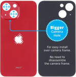 Apple iPhone 13 Mini - Sticlă Carcasă Spate cu Orificiu Mărit pentru Cameră (Red), Red