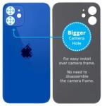Apple iPhone 12 - Sticlă Carcasă Spate cu Orificiu Mărit pentru Cameră (Blue), Blue