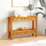 vidaXL Masă consolă cu sertar, 110x30x75 cm, lemn masiv mahon (337879)