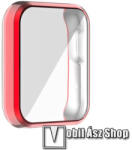  Xiaomi Mi Watch Lite, Xiaomi Redmi Watch, Okosóra szilikon védőtok, előlapvédős, Galvanizált Piros