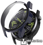  Okosóra műanyag védő tok / keret - SÖTÉTKÉK - 9H edzett üveg előlap védő is! - HUAWEI Watch GT 3 42mm