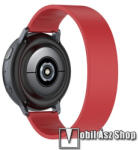  Okosóra szíj - rugalmas szilikon - PIROS - 170mm hosszú, 20mm széles - SAMSUNG Galaxy Watch 42mm / Amazfit GTS / Galaxy Watch3 41mm / HUAWEI Watch GT 2 42mm / Galaxy Watch Active / Active 2