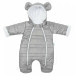 NEW BABY Téli kezeslábas kapucnival és fülekkel New Baby Pumi grey 68 (4-6 h)