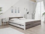  IKAROS DOUBLE ágy 180 x 200 cm, fehér/trüffel tölgy Ágyrács: Léces ágyrács, Matrac: Deluxe 10 cm matrac