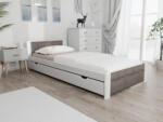  IKAROS ágy 90 x 200 cm, fehér/trüffel tölgy Ágyrács: Lamellás ágyrács, Matrac: Matrac nélkül