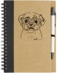 Kutya jó jegyzetfüzet Shih Tzu, környezetbarát 14x18cm + toll, 60lap vonalas, natúr/fekete