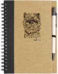 Kutya jó jegyzetfüzet Affenpinscher, környezetbarát 14x18cm + toll, 60lap vonalas, natúr/fekete