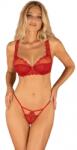 Obsessive Hot set Lonesia készlet Red, S-M