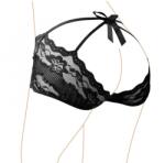 Cottelli Collection Pinkie Black csipkés bugyi, L