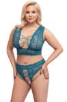 Cottelli Collection Plus size szett Emerald Green, XXXL