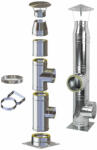 KaminHorn Sistem cos fum inox, dublu perete, D 200 mm, inaltime 5 M, izolat, 10 ani garantie! (KID200X5M)