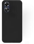 OPPO A17 Telefontok - fekete szilikon hátlap tok - tokgalaxis