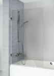 RIHO Scandic NXT X107 kádparaván átlátszó üveg 80X150 cm krómozott zsanérokkal jobbos kivitel G001130120 (G001130120)