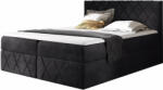 Wilsondo Fekete PAROS Lux ágyneműtartós kárpitozott boxspring ágy Méret: 160x200