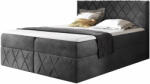 Wilsondo Sötétszürke PAROS Lux ágyneműtartós kárpitozott boxspring ágy Méret: 140x200