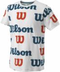 Wilson Tricouri băieți "Wilson All Over Logo Tech Tee B - white