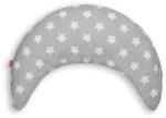Scamp félhold szoptatós párna pamutvászon huzattal /GreyWiteRoundStars () (HALFMOON044)