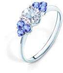 SAVICKI Inel de logodnă Fairytale: aur alb, safir alb - savicki - 7 770,00 RON