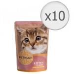 PETKULT Kitten nedves macskaeledel, pulyka, 10x100g