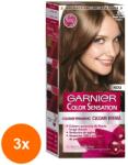 Garnier Set 3 x Vopsea de Par Permanenta cu Amoniac Garnier Color Sensation 6.0 Blond Inchis Pretios, 110 ml