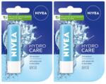 Nivea Set 2 x Balsam pentru Buze Nivea Care Hydro Care, SPF 15, 4.8 g