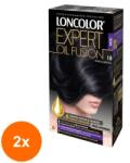 LONCOLOR Set 2 x Vopsea de Par Permanenta Loncolor Expert Oil Fusion 1.9 Negru Albastrui, 100 ml