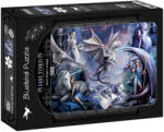 Bluebird Puzzle 1500 db-os puzzle - Anne Stokes - Silver Dragon Collage (90036) (90036)