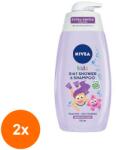 Nivea Baby Set 2 x Sampon de Par & Gel de Dus Berry Fete Nivea Baby, 500 ml (ROC-2xMAG1015721TS)