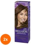 Wella Set 2 x Vopsea de Par Permanenta Wella Wellaton Intense Color Creme 5/4 Castaniu, 110 ml