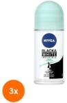 Nivea Set 3 x Deodorant Roll-On Invisible Black & White Fresh Nivea Deo 50ml