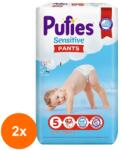 pufies Set 2 x 42 Scutece-chilotel Pufies Pants Sensitive Junior, Marimea 5, 12-17 kg (ROC-2xFIMPFSC136)