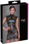 Cottelli Collection - fényes, testre simuló ruha (fekete) - erotikashow