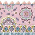 Ambiente Boho Rose papírszalvéta 33x33cm, 20db-os
